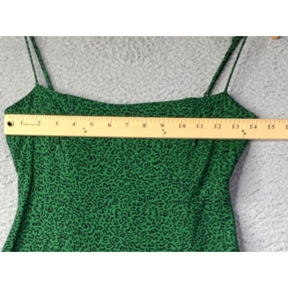 Reformation Dress Womens Size 2 Vollare Dress In Jitterbug Green and Black Dress - Picture 4 of 10